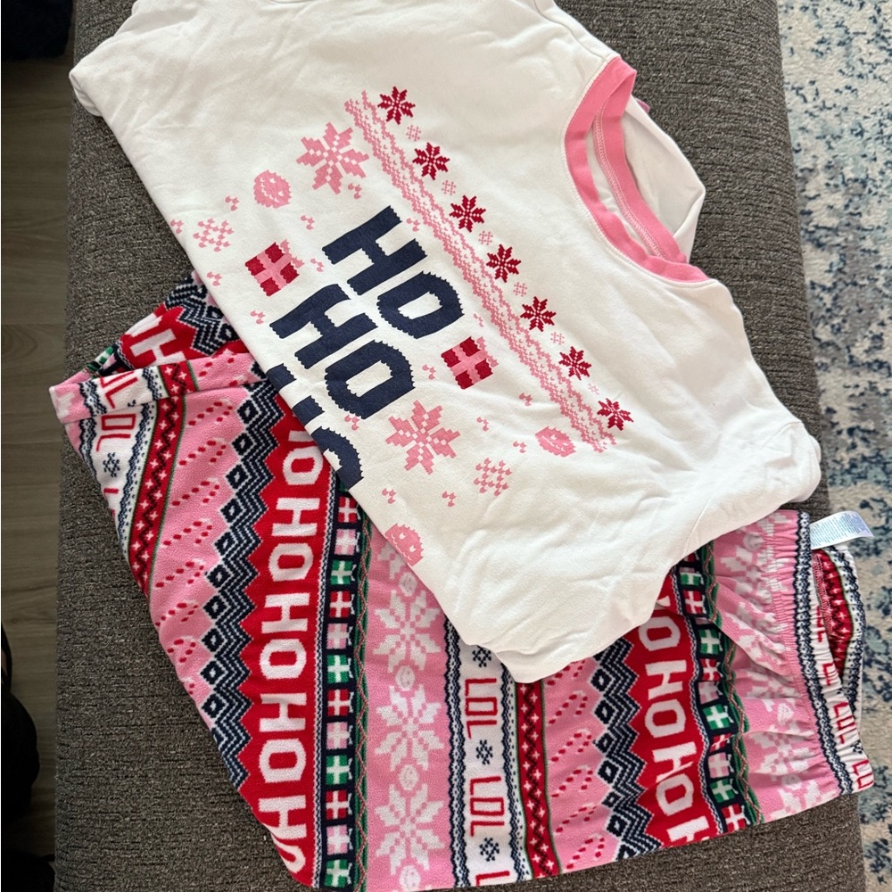 The Children's Place Pink and Red Pajama Set